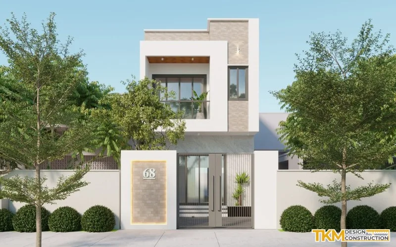 Dự án nhà phố 2 tầng đơn giản xây dựng trọn gói do Thế Kỷ Mới thực hiện