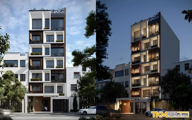 Dự án nhà phố diện tích mặt tiền 10m hiện đại đơn giản do Thế Kỷ Mới thực hiện