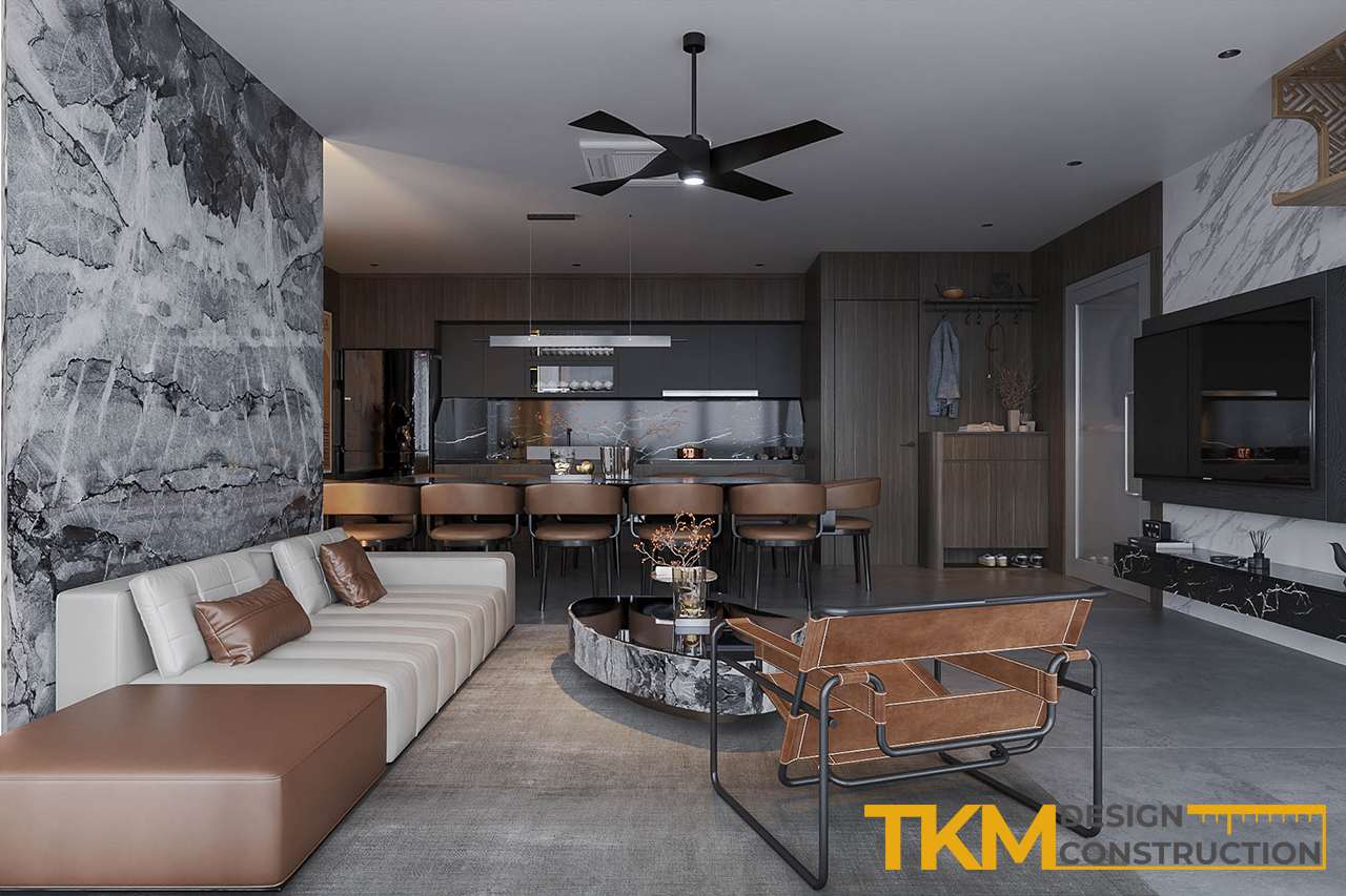 Mẫu thiết kế nội thất nhà phố hiện đại sang trọng