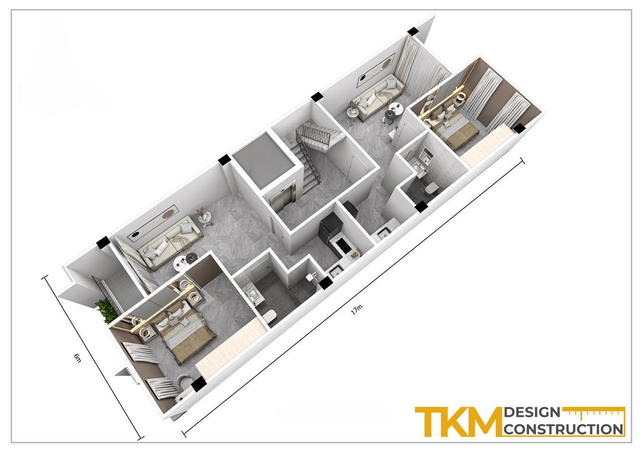 Thiết kế tối ưu mặt bằng cho chung cư mini diện tích hẹp