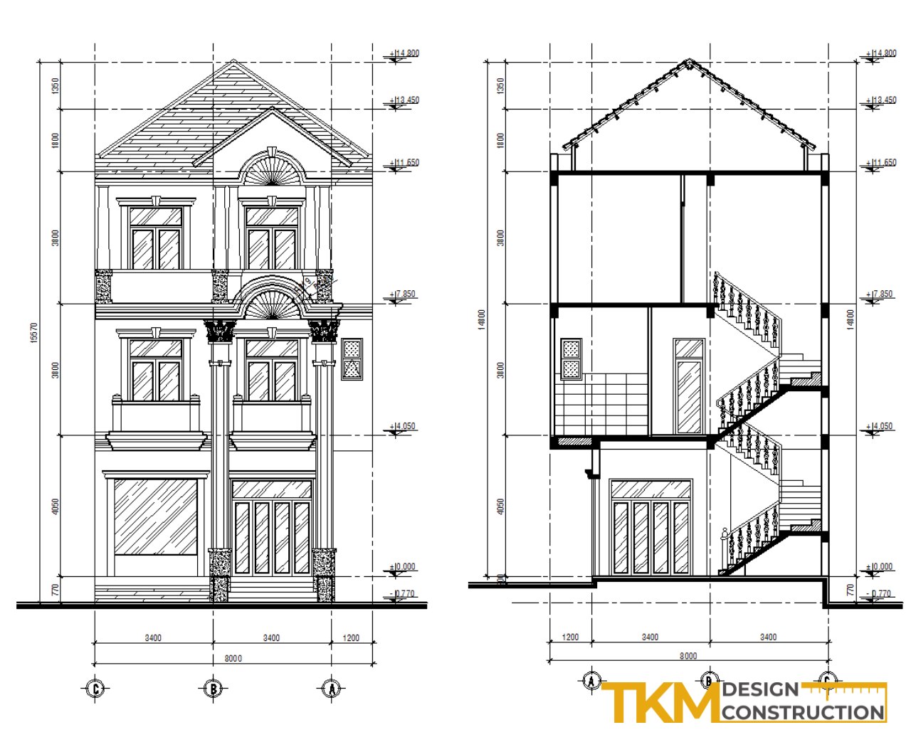 Kiểm tra kích thước thực tế là một phần quan trọng trong cách đọc bản vẽ thiết kế nhà Hà Nội