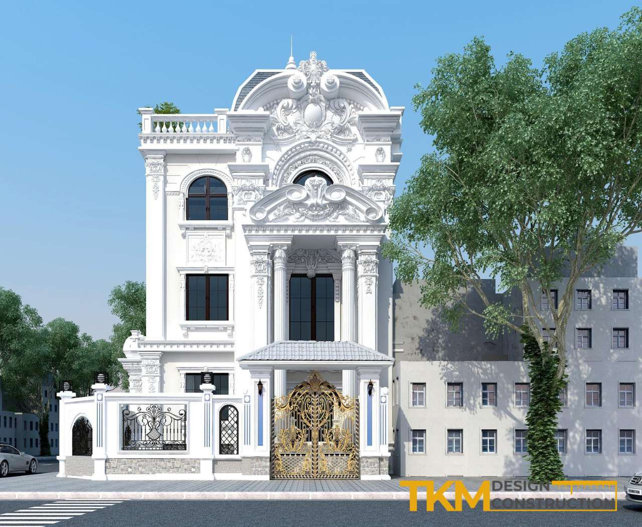 Công trình nhà phố hiện đại do đơn vị thiết kế nhà Hà Nội uy tín Thế Kỷ Mới thực hiện