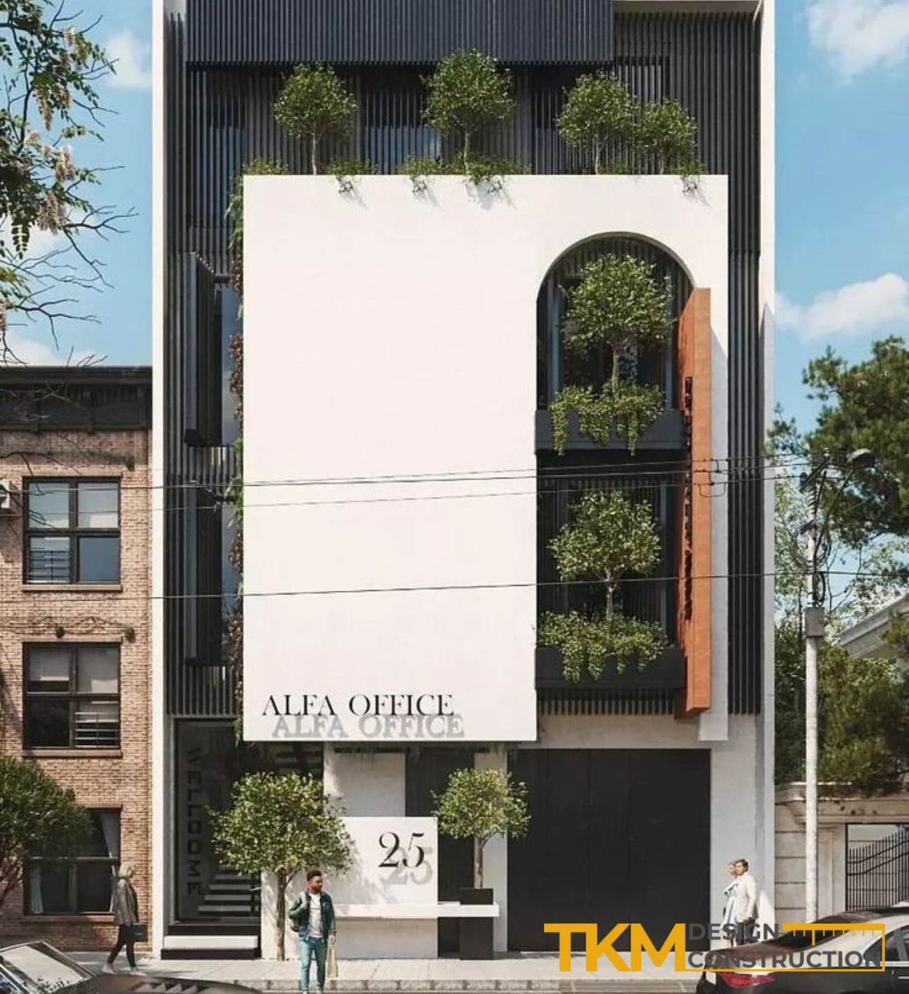 Giải pháp mặt tiền trong thiết kế nhà ống kết hợp kinh doanh Hà Nội